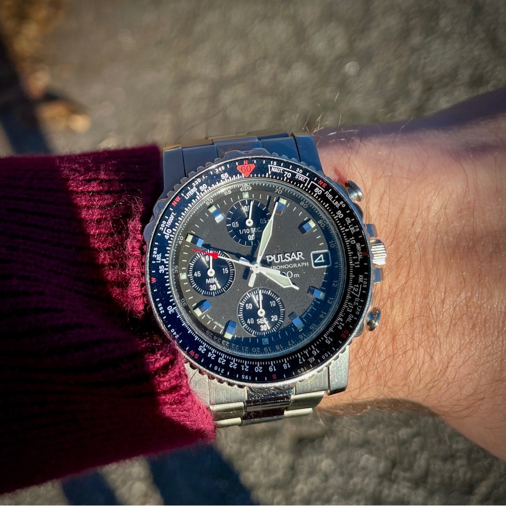 SOLD Pulsar Flightmaster Chronograph Watch